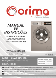 Manual Orima ORM 14102 SX Máquina de lavar roupa
