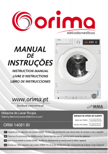 Manual Orima ORM 14081 BI Máquina de lavar roupa