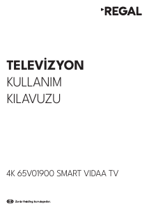Kullanım kılavuzu Regal 65V01900 LED televizyon