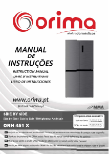 Mode d’emploi Orima ORH 451 X Réfrigérateur combiné
