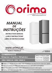 Manual de uso Orima ORH 18605 W NF Frigorífico combinado