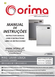 Manual de uso Orima OR 13-401 W Lavavajillas