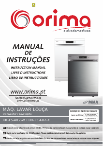 Manual de uso Orima OR 15-402 W Lavavajillas