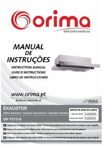 Manual de uso Orima OR 7015 G Campana extractora