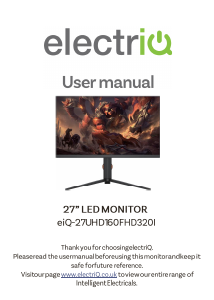 Manual ElectriQ eiq-27UHD160FHD320I LED Monitor