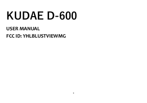 Manual BLU Kudae D600 Mobile Phone