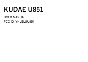 Bruksanvisning BLU Kudae U851 Mobiltelefon