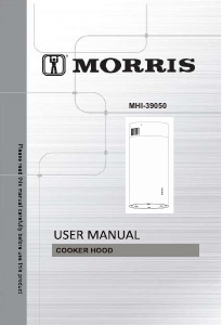 Manual Morris MHI-39050 Cooker Hood