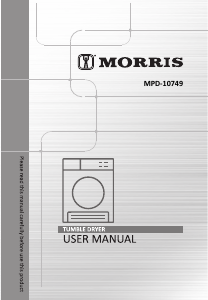 Bruksanvisning Morris ΜPD-10749N Torktumlare