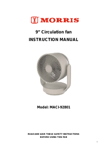 Handleiding Morris MACI-92801 Ventilator