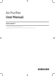 Manual Samsung AP70F06103RGSK Air Purifier