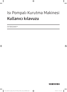 Kullanım kılavuzu Samsung DV10DG54A0AE Kurutma makinesi