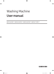 Manual Samsung WA13CG5745BVFQ Washing Machine