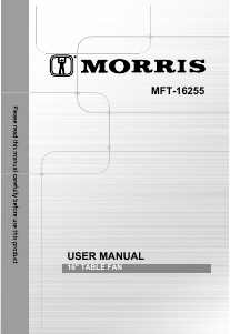 Handleiding Morris MFT-16255 Ventilator