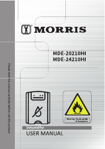 Manual Morris MDE-20210HI Dehumidifier