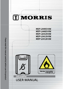 Manual Morris MDP-24405HIW Dehumidifier