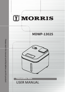 Manual Morris MDWP-13025 Dehumidifier