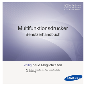 Bedienungsanleitung Samsung MultiXpress CLX-9251 Multifunktionsdrucker