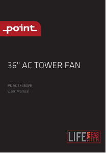 Brugsanvisning Point POACTF36WH Ventilator