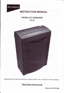 Manual Ryman CC12 Paper Shredder