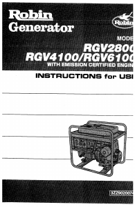 Handleiding Robin RGV2800 Generator