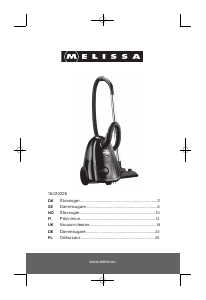 Handleiding Melissa 16420226 Stofzuiger