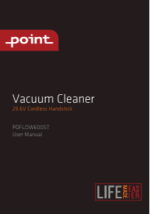 Bruksanvisning Point POFLOW600ST Dammsugare