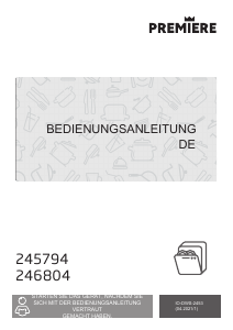 Bedienungsanleitung Premiere 245794 Geschirrspüler