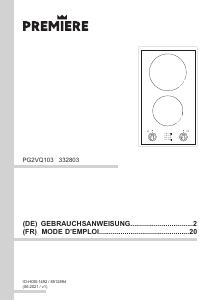 Mode d’emploi Premiere PG2VQ103 Table de cuisson