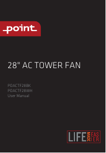 Bruksanvisning Point POACTF28WH Fläkt