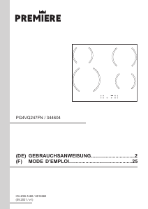 Bedienungsanleitung Premiere PG4VQ247FN Kochfeld