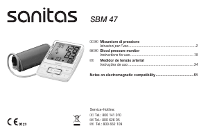 Manual Sanitas SBM 47 Medidor de pressão