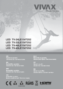 Manuál Vivax TV-43LE114T2S2 LED televize