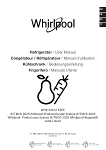 Manuale Whirlpool WHK 22412 X5EE Frigorifero-congelatore
