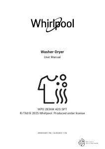 Bruksanvisning Whirlpool WPD 2836W ADS SPT Kombinerad tvätt-tork