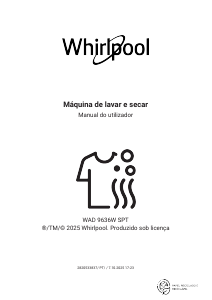 Manual Whirlpool WAD 9636W SPT Máquina de lavar e secar roupa