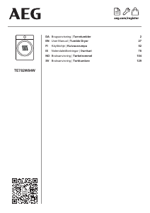 Brugsanvisning AEG TE782W84W Tørretumbler