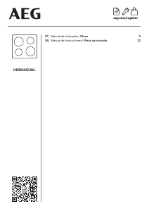 Manual de uso AEG HKB64423NL Placa
