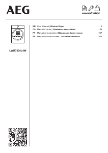 Manual AEG LWR7304L4W Máquina de lavar e secar roupa