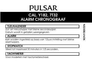 Handleiding Pulsar 7T32 Uurwerk