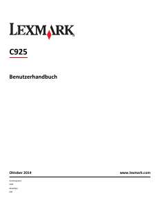 Bedienungsanleitung Lexmark C925 Drucker