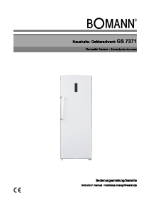 Bruksanvisning Bomann GS 7371 Frys