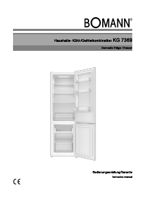 Bedienungsanleitung Bomann KG 7369 E Kühl-gefrierkombination