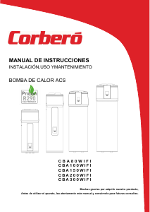 Manual de uso Corberó CBA300WIFI Bomba de calor