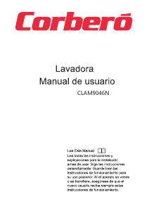 Manual Corberó CLAM9046N Máquina de lavar roupa