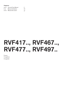 Manual de uso Gaggenau RVF467790 Congelador