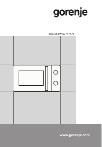 Bedienungsanleitung Gorenje MO20E1WI5 Mikrowelle