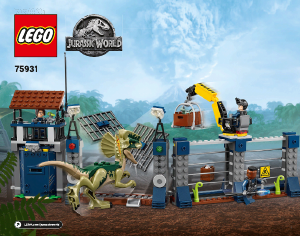 Manual de uso Lego set 75931 Jurassic World Ataque del dilofosaurio al puesto