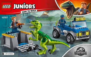 Руководство Lego set 10757 Juniors Грузовик спасателей для перевозки раптора