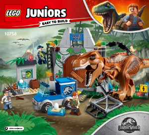 Instrukcja Lego set 10758 Juniors T. rex na wolności